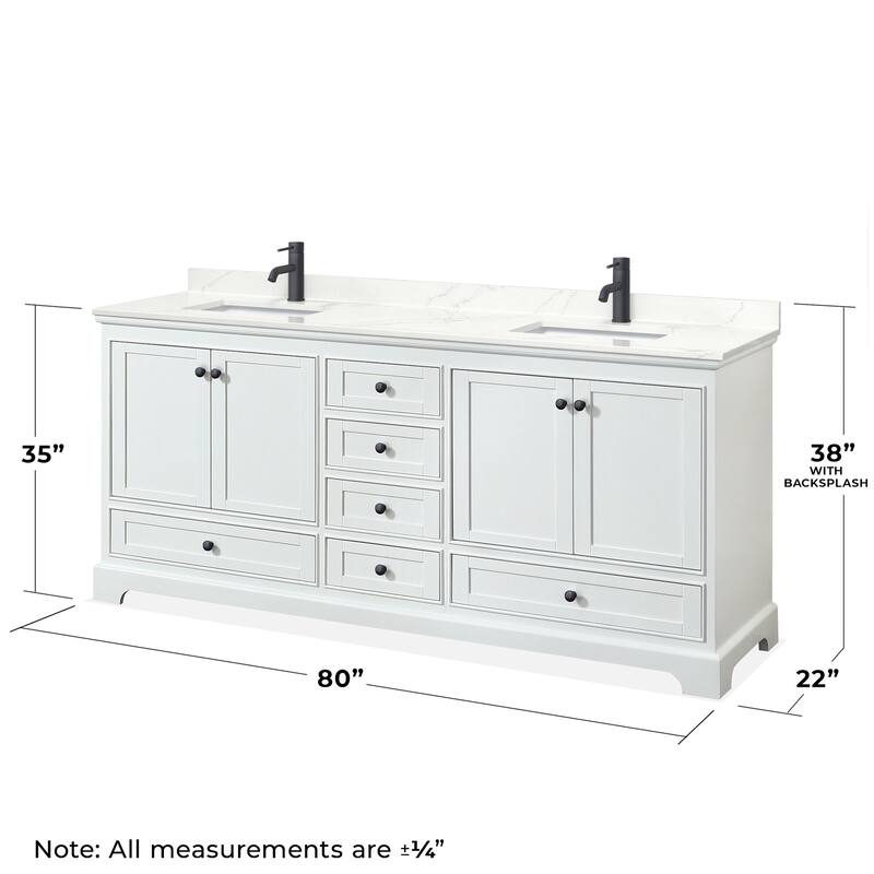 Wyndham Collection WCS202080D-QTZ-UNSMED Deborah 80" Free Standing