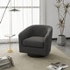 preview thumbnail 94 of 122, UIXE 360° Swivel Barrel Accent Chair Armchair For Living Room Single - Grey-Fabric