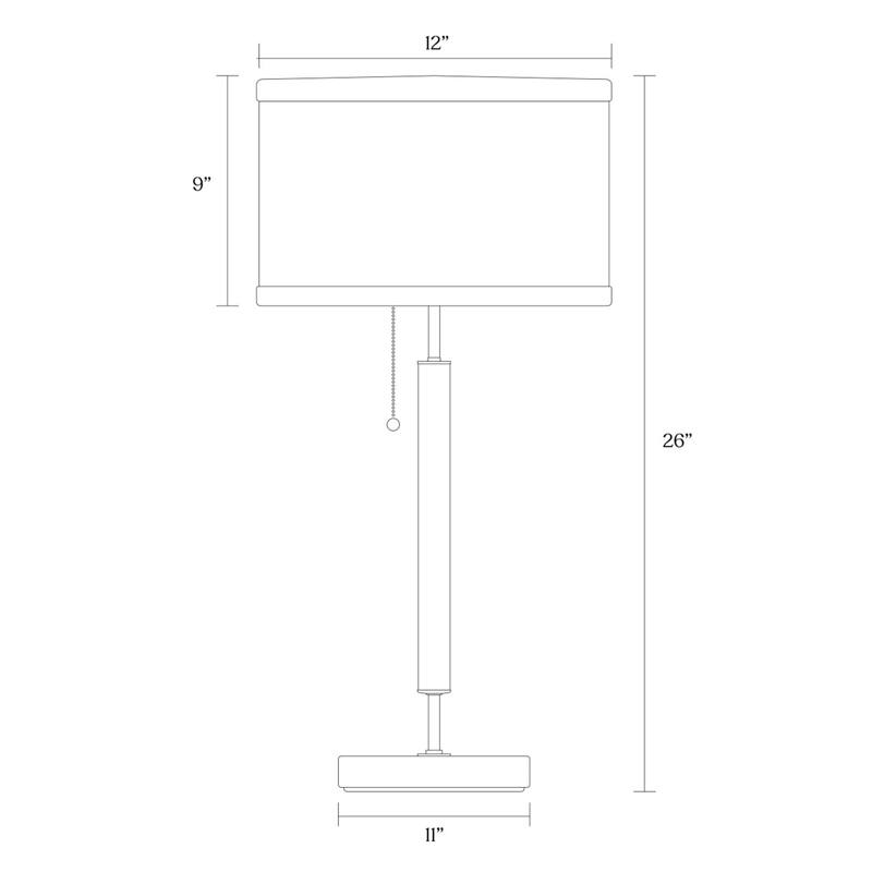 Brightech Carter 26 in. Walnut Brown Mid-Century Modern LED Standard Table Lamp with Beige Fabric Drum Shade (2-Pack)