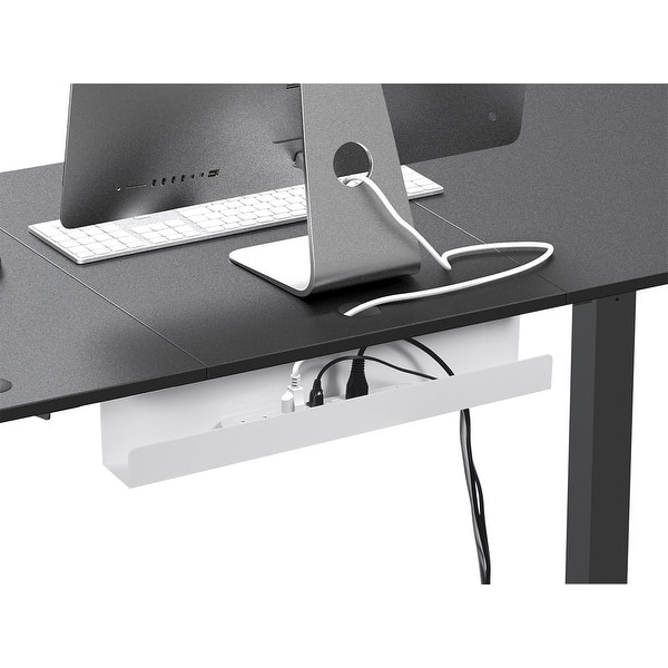 Shop Monoprice Under Desk Cable Tray Steel With Power Supply And