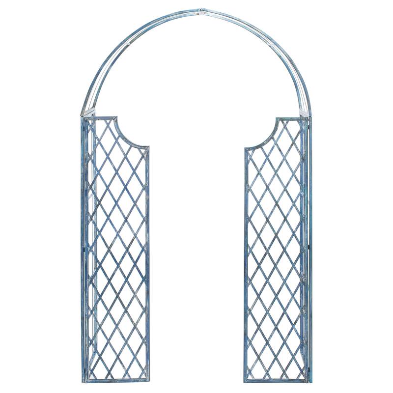 SAFAVIEH Outdoor Aliya Victorian Trellis Iron Arbor