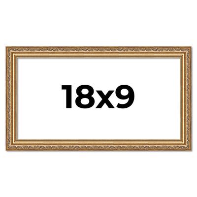 18x9 Frame Red Solid Wood Picture Frame Width 1.75 Inches | Interior Frame Depth 1 13/16 Inches