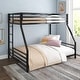 preview thumbnail 5 of 13, Signature Sleep Coen Kids' Bunk Bed with Reversible Ladder, Twin/Full, Black