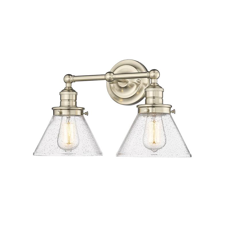 Millennium Lighting Eyden 2 Light Vanity Light with Clear Seedy Glass Shades