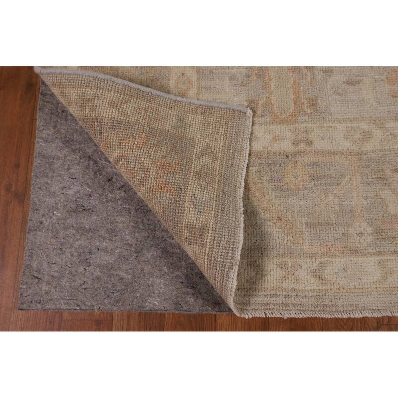 Transitional Oushak Vegetable Dye Turkish Rug Hand-Knotted Wool Carpet - 5'11"x 9'0"