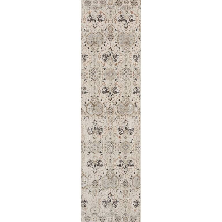 Silver Screen Floral Modern Area Rug