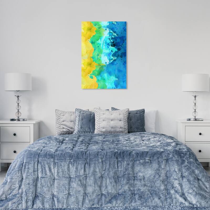 Wynwood Studio Canvas Abstract Thousand Words Blue and Modern & Contemporary Wall Art Canvas Print - 36 x 24