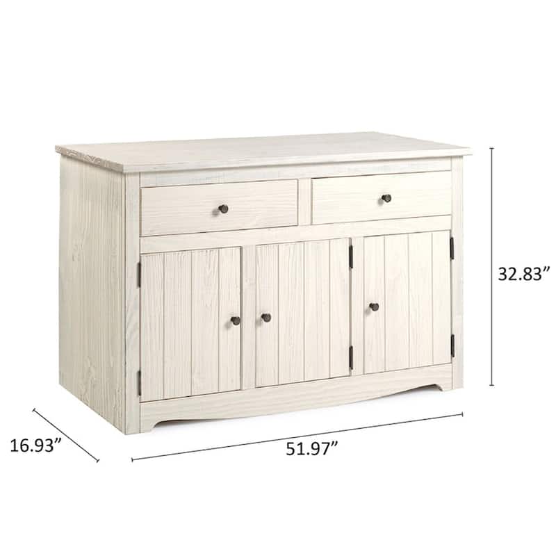 Wood Buffet Sideboard White Distressed | Furniture Dash