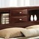 preview thumbnail 4 of 40, Furniture of America Brent 6-Piece Wood Platform Bedroom Set with Drawers and Bookcase Headboard