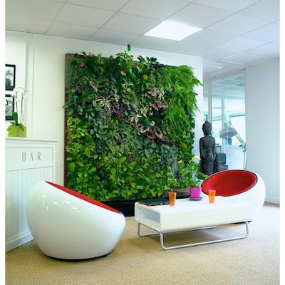 20 in x 20 in Artificial Boxwood Hedge for Indoor/Outdoor Wall Décor - Set of 6pc