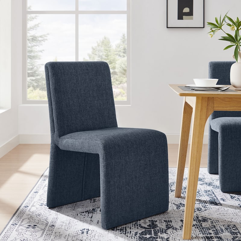 Emory Fabric Upholstered Dining Side Chair by Modway - Slate Blue