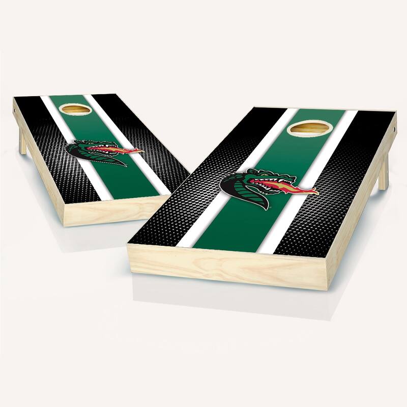 UAB Stripe NCAA Team Cornhole Boards - Include Hole + Edge Lights