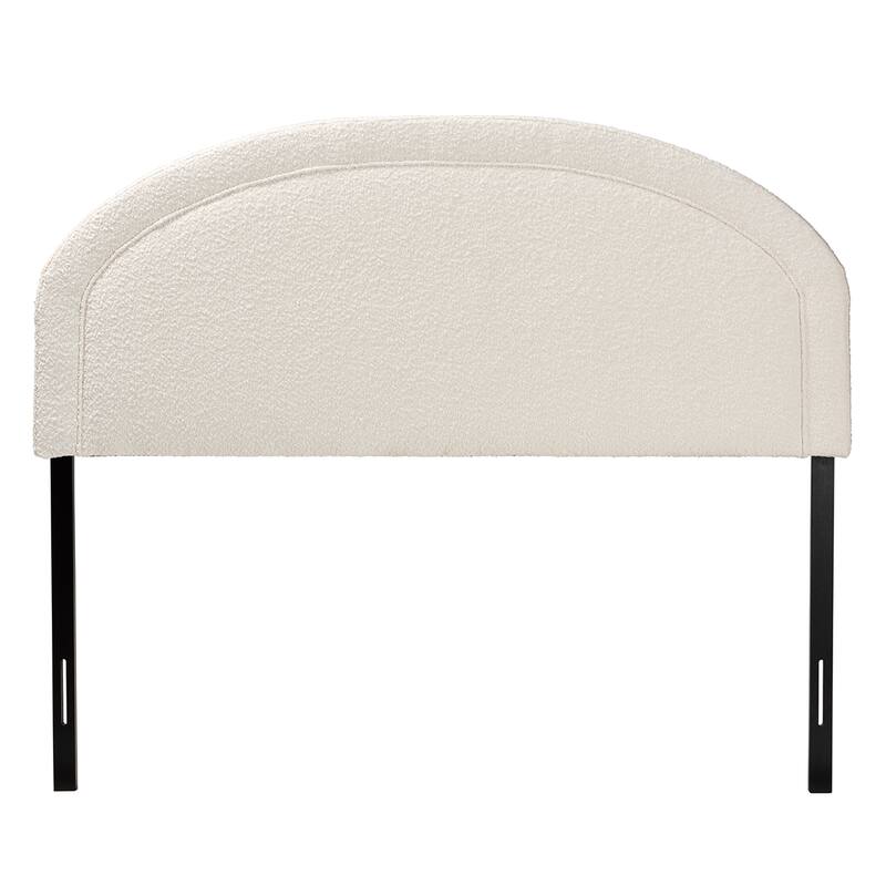 Fiana Modern Cream Boucle Fabric Queen Size Headboard