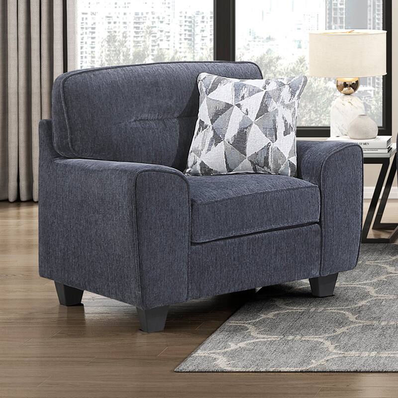Garrison 39.5" Chenille Accent Chair - Removable Cushion Covers