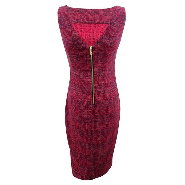 calvin klein plaid sheath dress