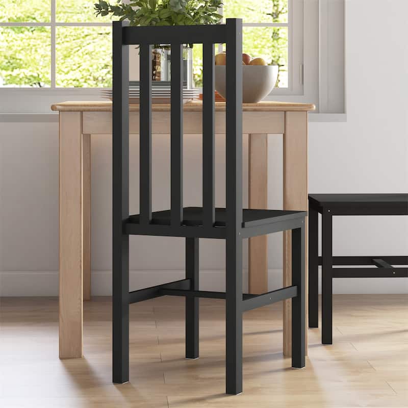 Farmhouse Armless Dining Chairs Set of 2