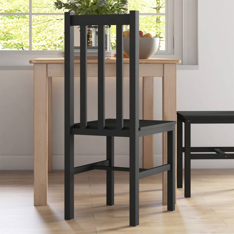 Farmhouse Armless Dining Chairs Set of 4
