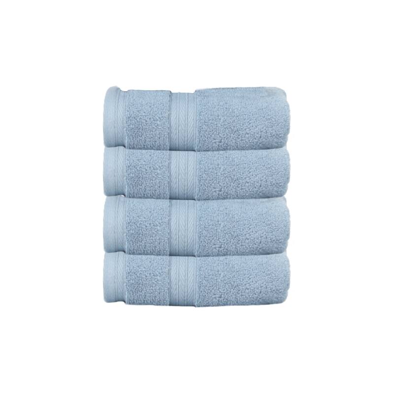 Home Weavers Elegance Essentials 550GSM Cotton Zero Twist Super Absorbent Hand Towel Set of 4 - 16"x24" - Blue
