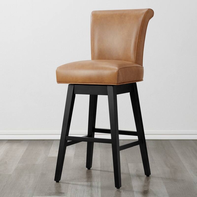 Spruce & Spring Noah Upholstered 26-inch Counter Height Swivel Barstool Set