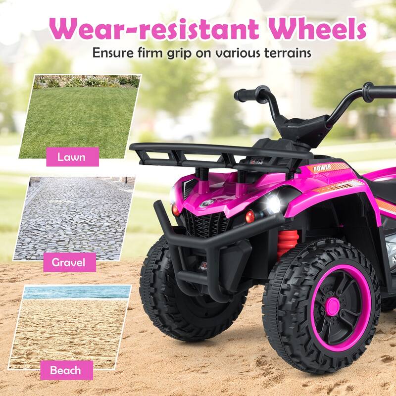 Gymax Electric ATV for Kids 24V 4-Wheeler Ride on Toy w/ Slow Start