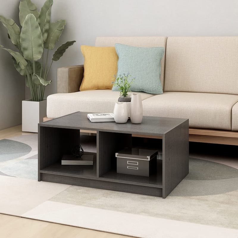 vidaXL Solid Pinewood Coffee Table 29.5"x13.2" Couch End Table Multi Colors - 29.5" x 19.7" x 13.2"
