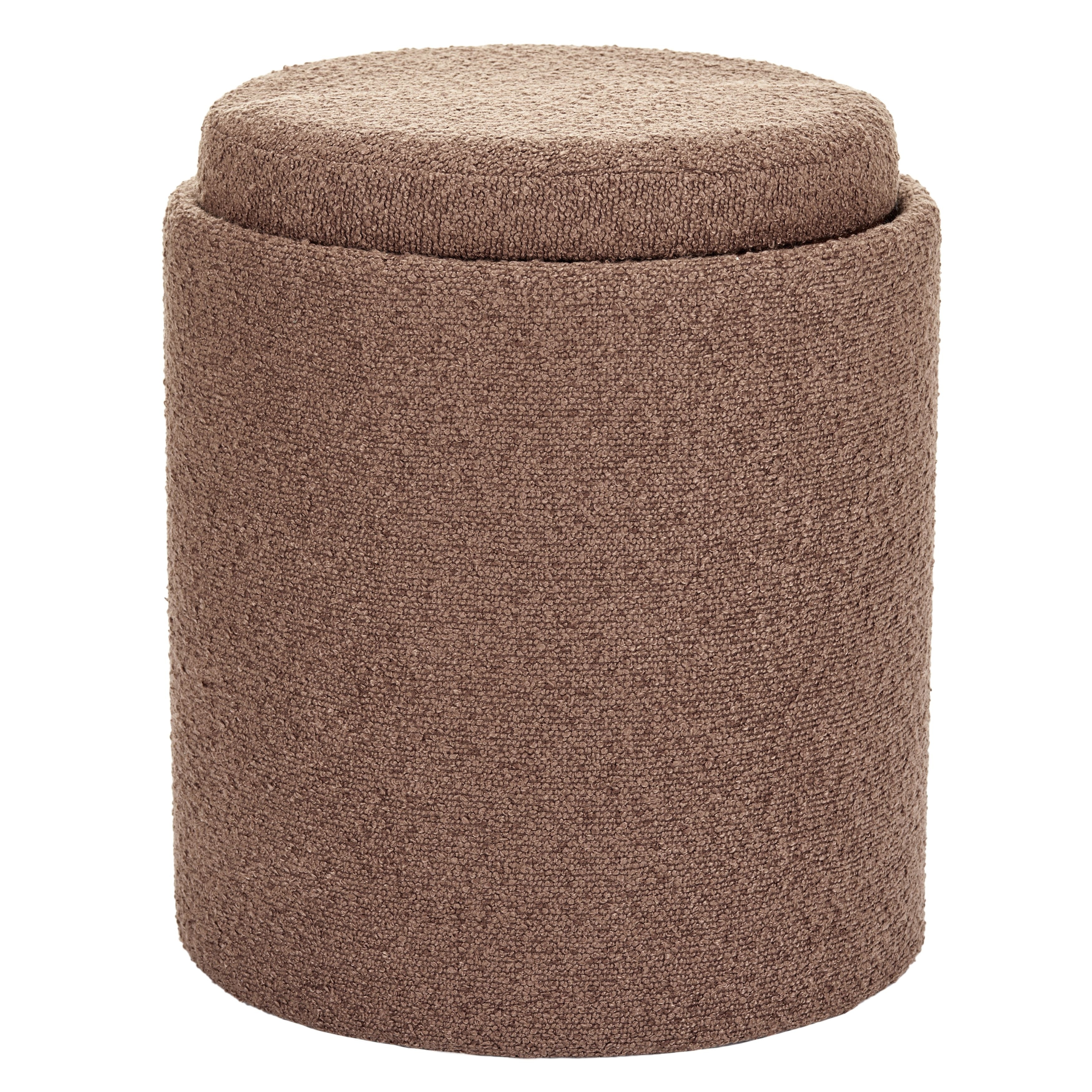 Aria Home Esme Boucle Tufted Storage Ottoman with Removable Tray Top
