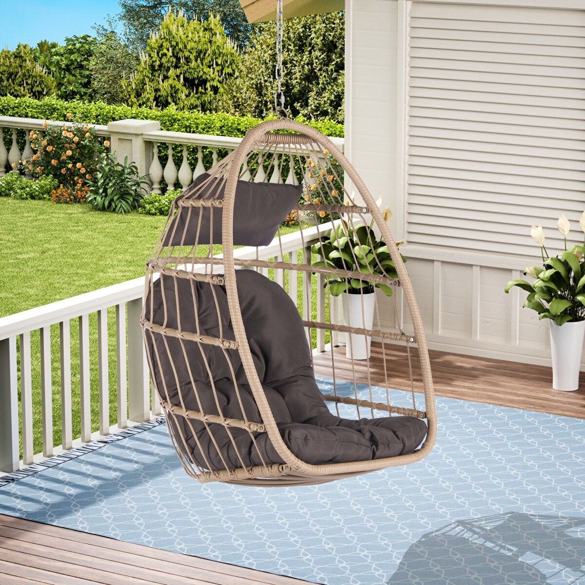 Hanging swing hotsell chair for balcony