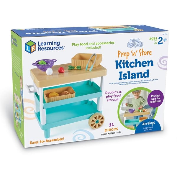 slide 2 of 7, Learning Resources New Sprouts Prep 'n' Store Play Kitchen Island - Multi Multi - Kids