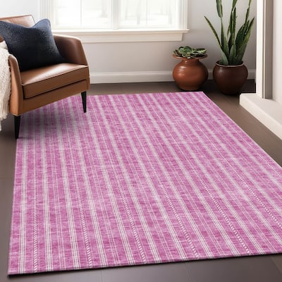 Premium Washable Super Soft Stripe Mayfield Rug