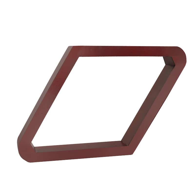 GSE™ Heavy-Duty Mahogany Solid Wood Billiard 8-Ball Triangle/9-Ball Diamond Pool Ball Racks for 2-1/4" Pool Balls - 9-Ball Diamond Rack