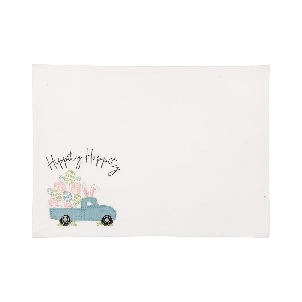 Hippity Hoppity Easter Truck Embroidered Placemat Set of 6 - Set of 6