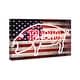 preview thumbnail 3 of 3, Wynwood Studio 'BBQ Pig' Americana and Patriotic Wall Art Canvas Print US Flags - White, Blue