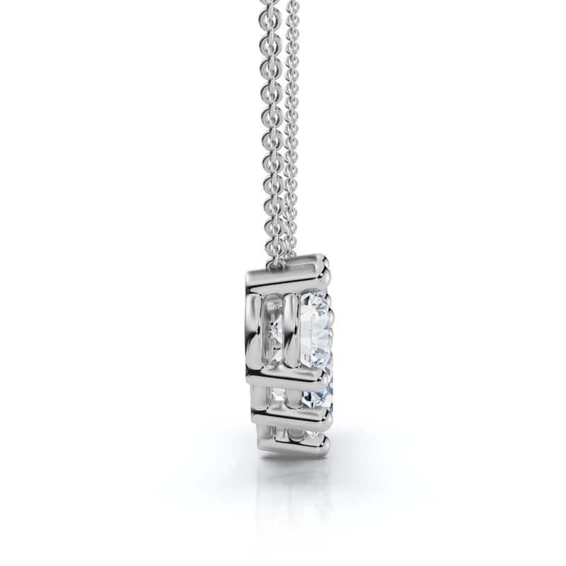 3Ct Silvie Diamond Necklace Gold 18" Lab Grown EF/VS