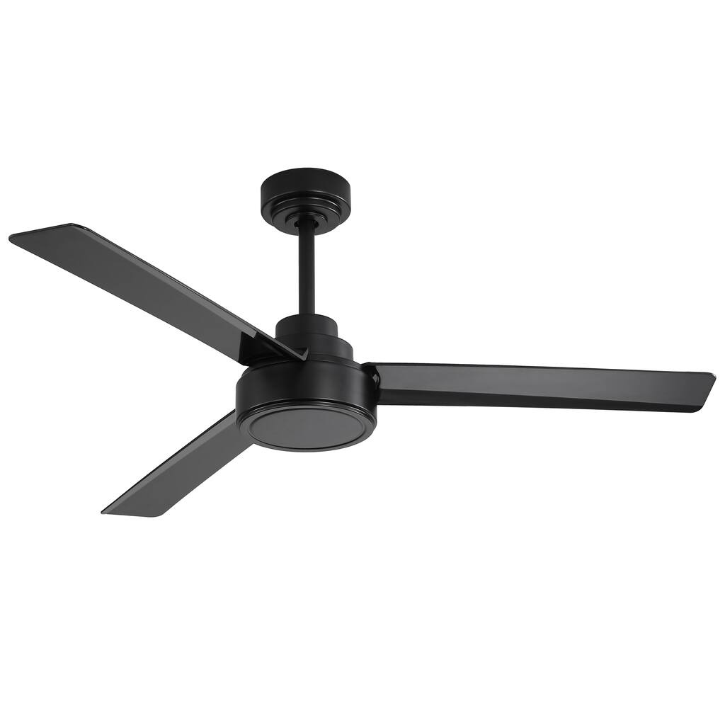 52" Ceiling Fan Without Light, 3 ABS Blades Farmhouse Ceiling Fan with Remote Control 6-speed Reversible DC Motor