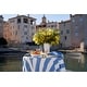 preview thumbnail 7 of 16, Couleur Nature St. Tropez Tablecloth - Blue Stripes - 59" x 59"
