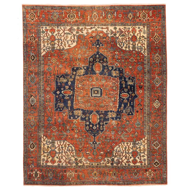 ECARPETGALLERY Hand-knotted Jules Sultane Dark Copper Wool Rug - 8'0 x 9'11