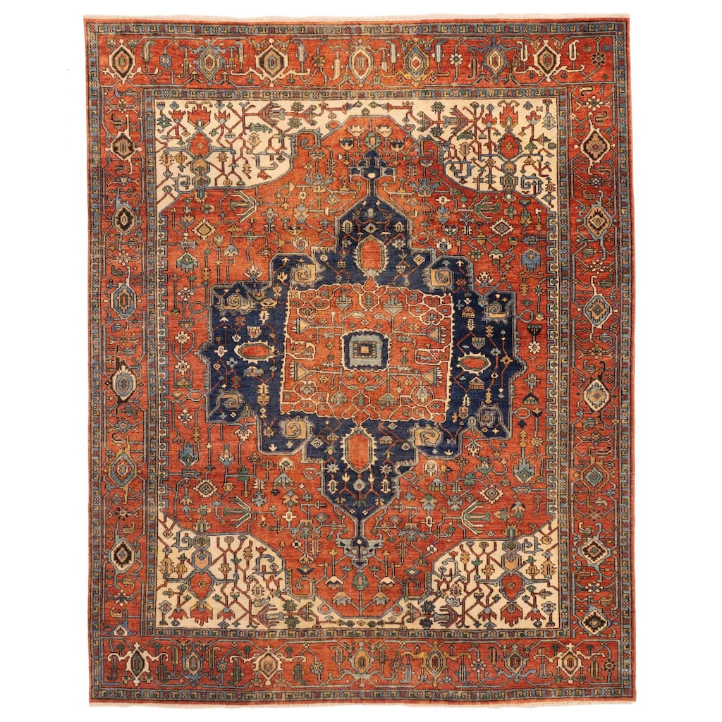ECARPETGALLERY Hand-knotted Jules Sultane Dark Copper Wool Rug - 8'0 x 9'11