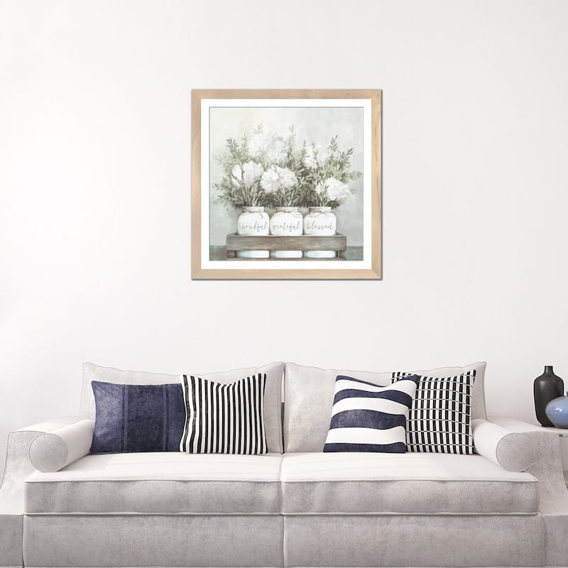 iCanvas "White Flower Jars" by Dogwood Portfolio