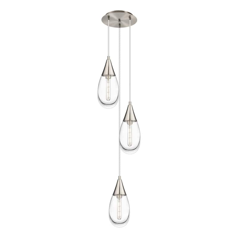 Innovations Lighting Malone - 3 Light 6" Cord Hung Multi Pendant - 10" Canopy