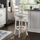 preview thumbnail 12 of 43, Verona Linen Ladder Back Swivel Bar Stool by iNSPIRE Q Classic