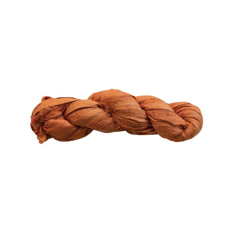 75-Yard Torn Silk Ribbon - Pumpkin - Pumpkin