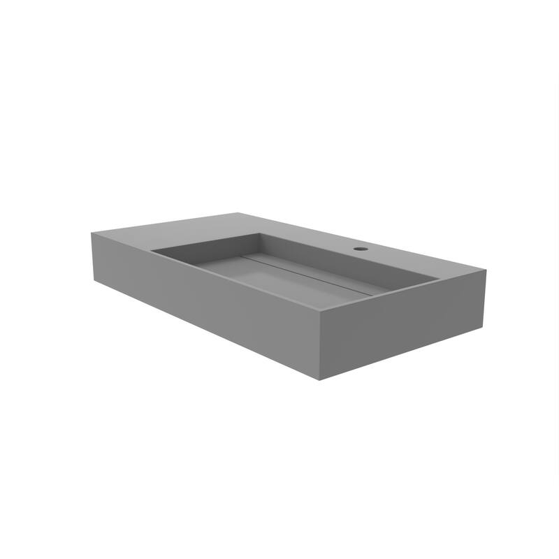 Juniper Stone Solid Surface Wall-mounted Vessel Sink