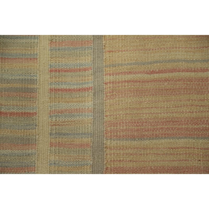 Hand Woven Oriental 100% Wool Carpet Southwestern Tribal Multi-Colored Kilim Area Rug - 4' 9'' X 3' 4''
