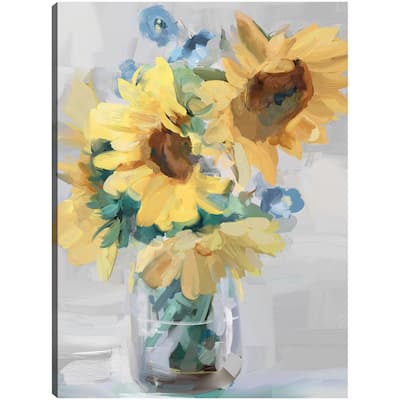 Petite Fleurs Sunflowers II By Studio Arts Canvas Art Print