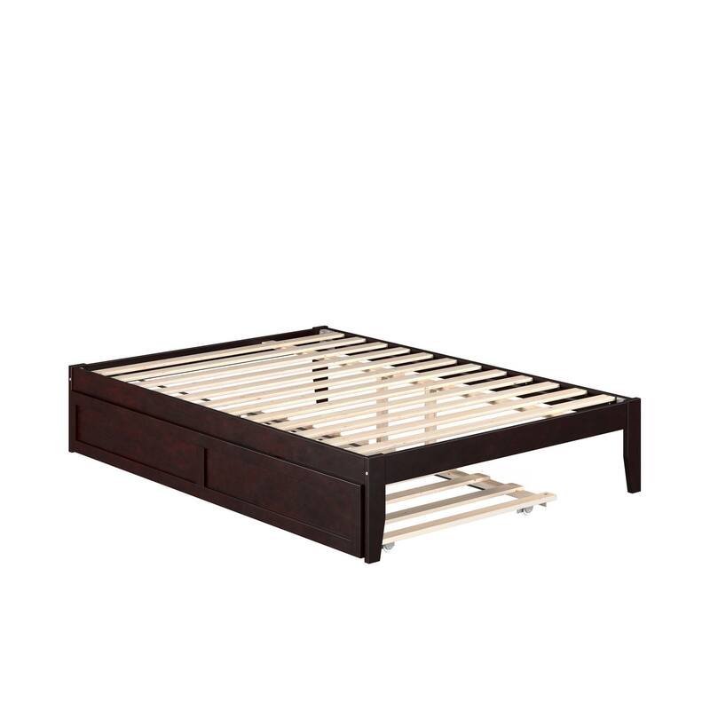 Colorado Full Platform Bed with Twin Trundle in Espresso