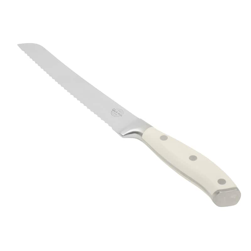 Sur La Table Kitchen Essential Tasting Kitchen German Steel Forged Full Tang Prfessional Knife with White Handle