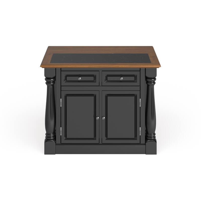 Monarch Black and Oak Kitchen Island