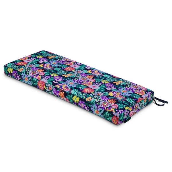 slide 2 of 24, Vera Bradley by Classic Accessories Water-Resistant Patio Bench Cushion 42"L x 18"D x 3"Thick - Happy Blooms