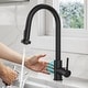 preview thumbnail 20 of 106, KRAUS Bolden 2-Function Single Handle Pulldown Kitchen Faucet MB - Matte Black - KSF-1616 - 17 3/8" Height (sensor version)