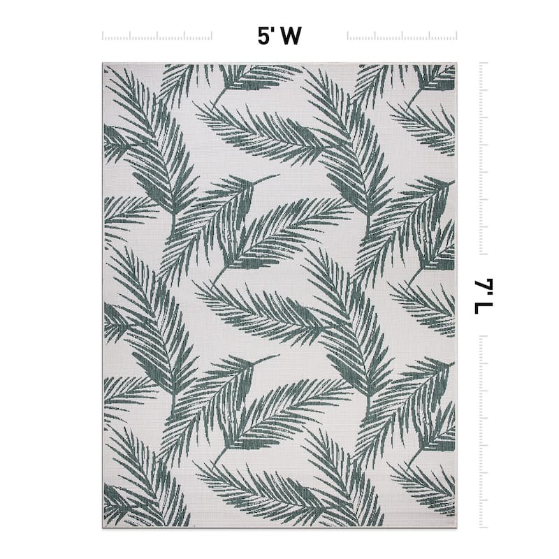 World Rug Gallery Nature Inspired Floral Indoor/Outdoor Area Rug